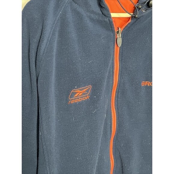Denver Broncos Official NFL Reversible Hooded Field Jacket Mens Large Reebok - Picture 11 of 13